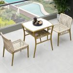 "Standard Height Dining Room Chair and Table Set with 4 Legs Table - Table & Chair(s) 2 Brown"