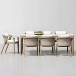 "Elegant Teak Wood Patio Dining Set with More Time Spent with Nature - Table 94.5"L x 35.4"W x 29.5"H"