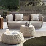 "Modern 31.5 Inch Cord Sofa Pillow Included Outdoor Patio Furniture - 3-Seater Sofa"