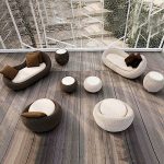 "Modern PE Rattan Patio Conversation Set - Not Upholstered, Ottoman Not Included - 1-Seater Sofa Beige"