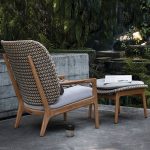 "1 Piece Teak Natural Wood Finish Symmetrical Uv Resistant Seats 2 Loveseat with Cushion, Loveseat"