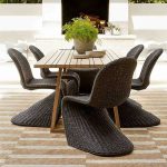 "Tropical Natural Wood Round Patio Dining Table with Sepia UV Resistant Top, 31.5"L x 31.5"W x 28.3"H, Table"