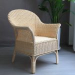 "Trendy Unfinished Rattan Patio Arm Chair with 1 Chair, 28"L x 28"W x 37"H"