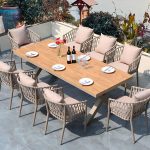 "Brown Patio Table Wooden Contemporary Style in Rectangular Shape - Table Only 70.9"L x 35.4"W x 29.5"H Brown"