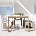 "Trendy Teak Patio Dining Table with Rustic Brown Frame, 59.1"L x 31.5"W x 29.5"H, Table Only"