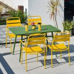 "Modern 3/5 Piece Set Patio Dining Set Table & Foldable Chairs Included, Weather Resistant - Table & 4 Chairs 27.6"L x 27.6"W x 28.7"H Round Red"