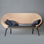"Tropical Rattan and Metal Frame Outdoor Sofa Water Resistant Patio Sofa - 1-Seater Sofa"