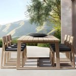 "Teak Wood Dining Table Mildew Resistant Solid Wood Patio Table - Table Only 70.9"L x 39.4"W x 29.5"H Natural"