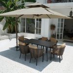 "Modern Wood Patio Dining Table 3/5/7/9 Pcs Black Dining Set for Courtyard - Table & Chair(s) 27.6"L x 27.6"W x 29.5"H 2 Round"
