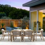 "Boho Style 1/7/9 Pcs Patio Dining Table Set Wood Patio Dining Table - Table & Chair(s) 180 x 100 x 75 cm 6 Brown"