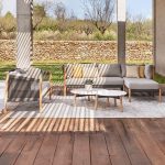 "Casual Waterproof Wood Natural Sofa for 2 People with Pillow and Cushion, Loveseat"
