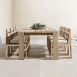 "Boho Style 1/9 Pcs Patio Dining Table Set Wood Dining Table Set - Brown 70.9"L x 35.5"W x 29.1"H Table & Chair(s) 8"