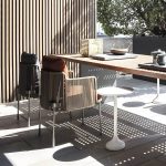 "Patio Dining Chair Tropical Aluminum With Arm Upholstered Faux Rattan - 2 Piece Set 22"L x 23"W x 35"H"