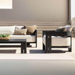 "Casual U-Shape Chalk Sofa for 2 with Pillow, Sponge Fill, UV Resistant, 75"L x 33"W x 32"H"