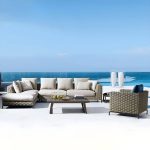 "Contemporary Water Resistant Symmetrical Patio Sofa with Cushions for Outdoor - 3-Seater Corner Sofa & Chaise"