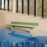 "Trendy Outdoor Bench Back Damp-proof Light Green Alloy, Aluminum, 79"L x 20"W x 29"H"